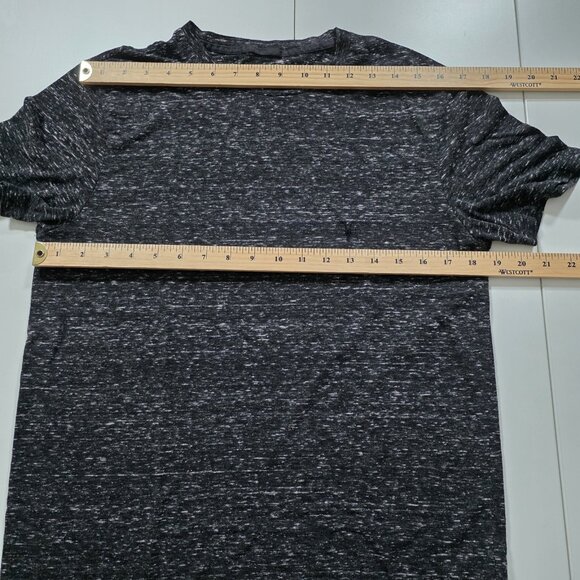 AllSaints T Shirt Mens M Heathered Gray SS Threat Tonic Crew Embroidered Logo - Picture 4 of 11